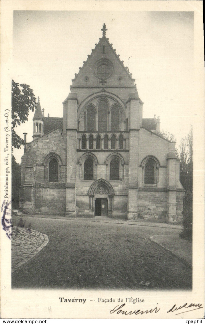 CPA Taverny Facade De I'Eglise