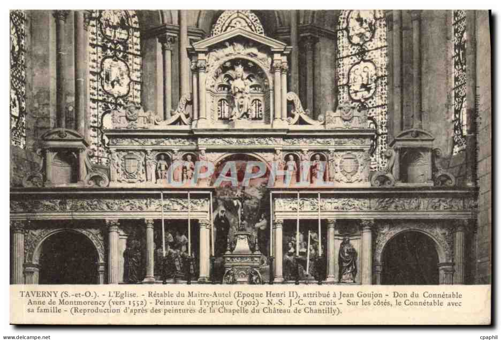 CPA Taverny L'Eglise Retable Du Maitre Autel