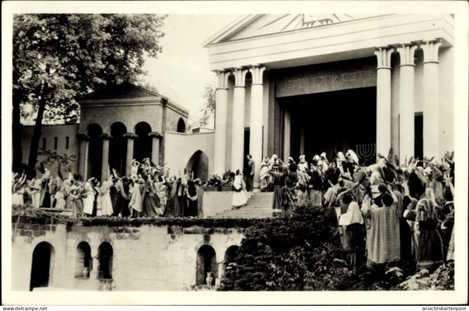 CPA Tegelen Heidenend Venlo Limburg Niederlande, Passionsspiel, Tempel