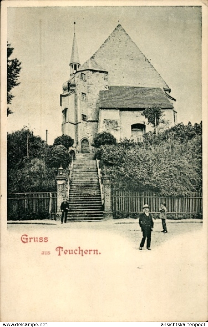 CPA Teuchern im Burgenlandkreis, Kirche