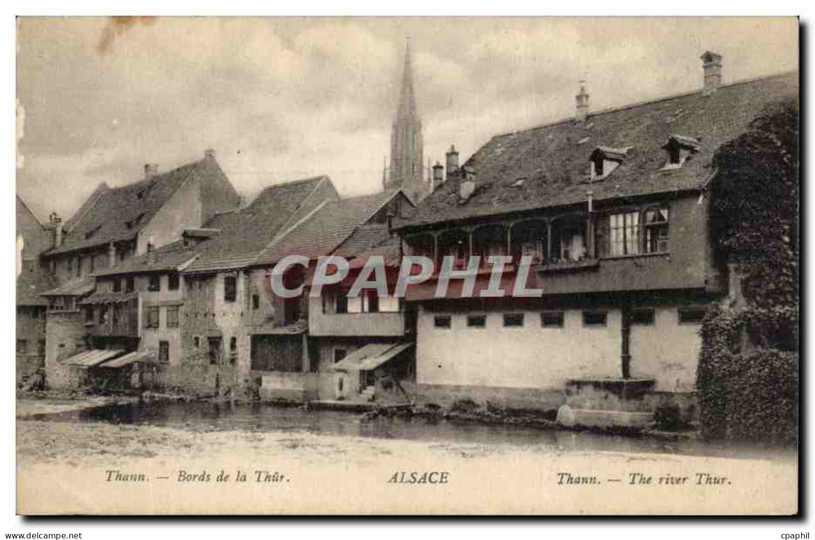 CPA Thann Bords De La Thur Alsace Thann