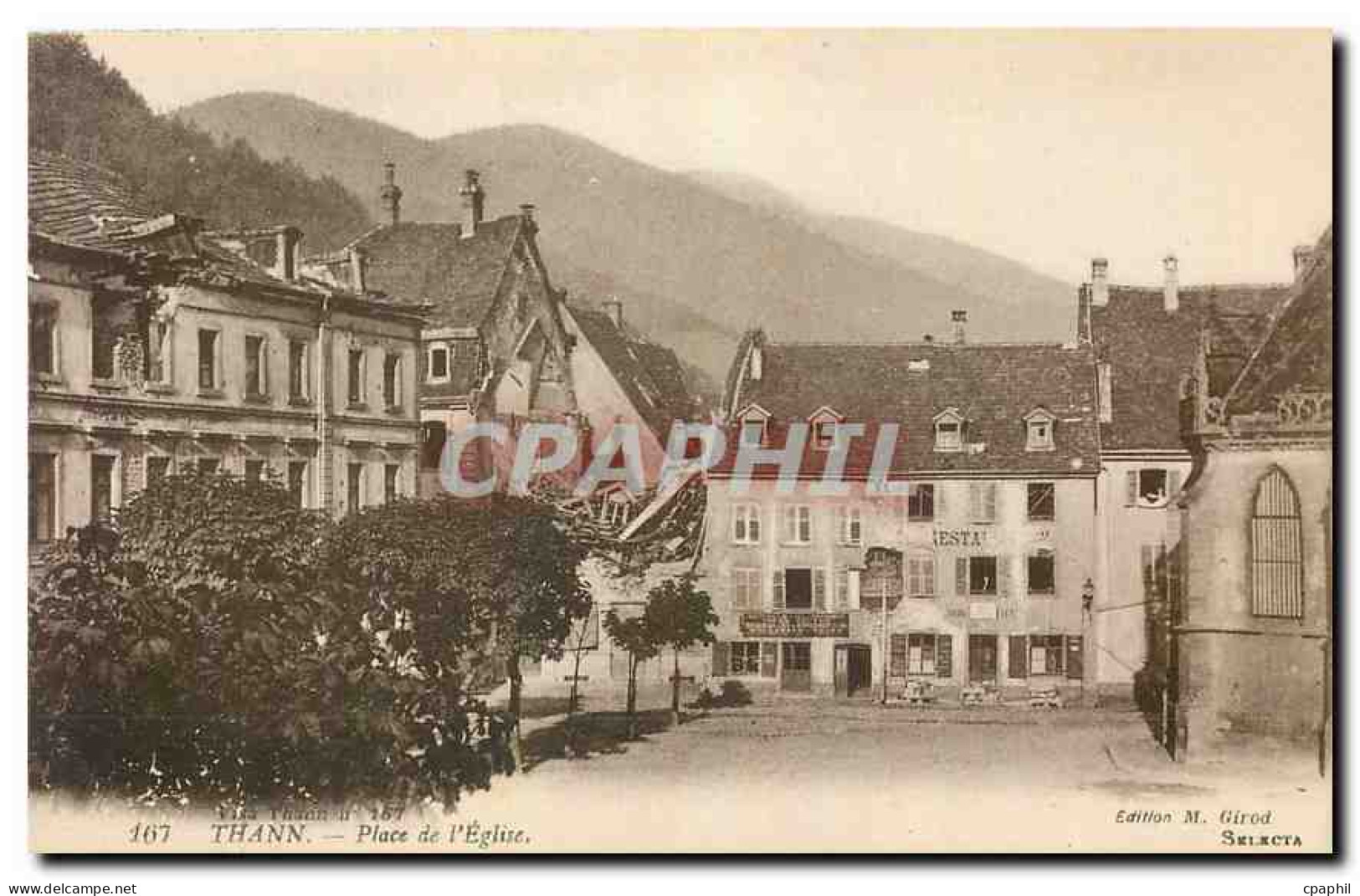 CPA Thann Place de l'Eglise