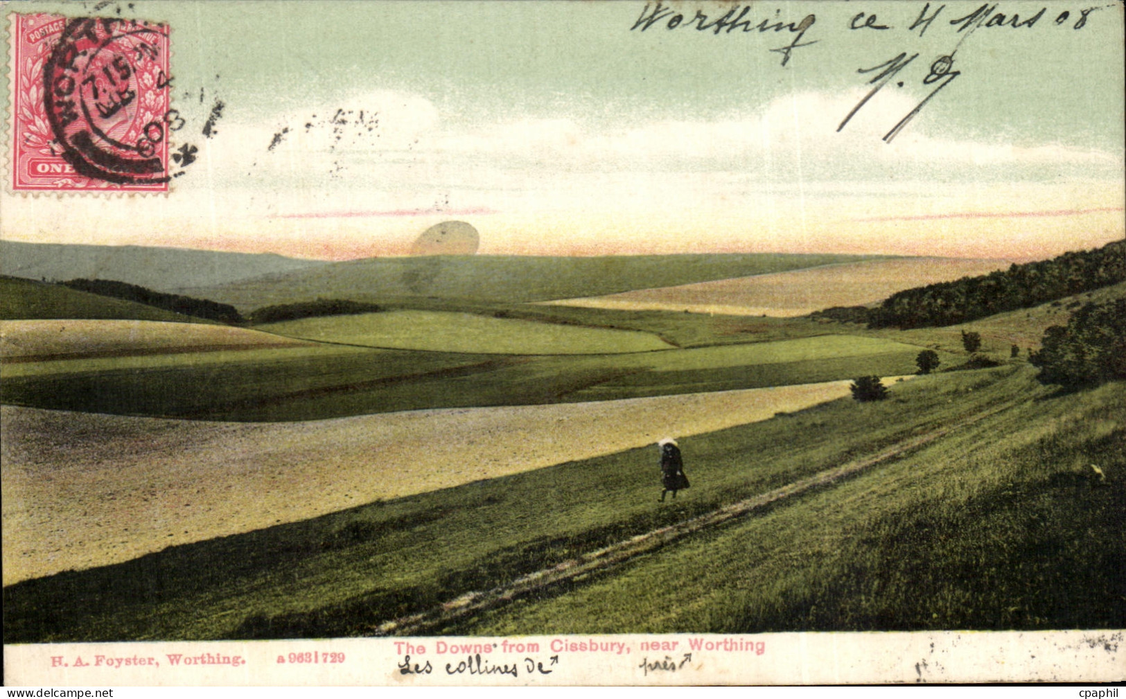 CPA The Downs from Ginsbury near worthing