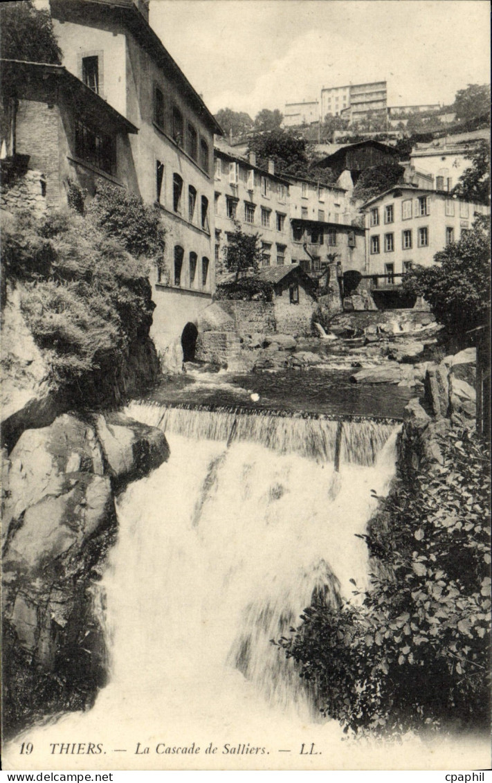 CPA Thiers La Cascade De Salliers