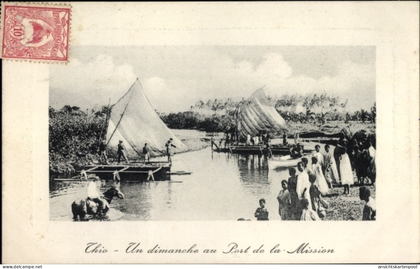 CPA Thio Neukaledonien, Un dimanche au Port de la Mission