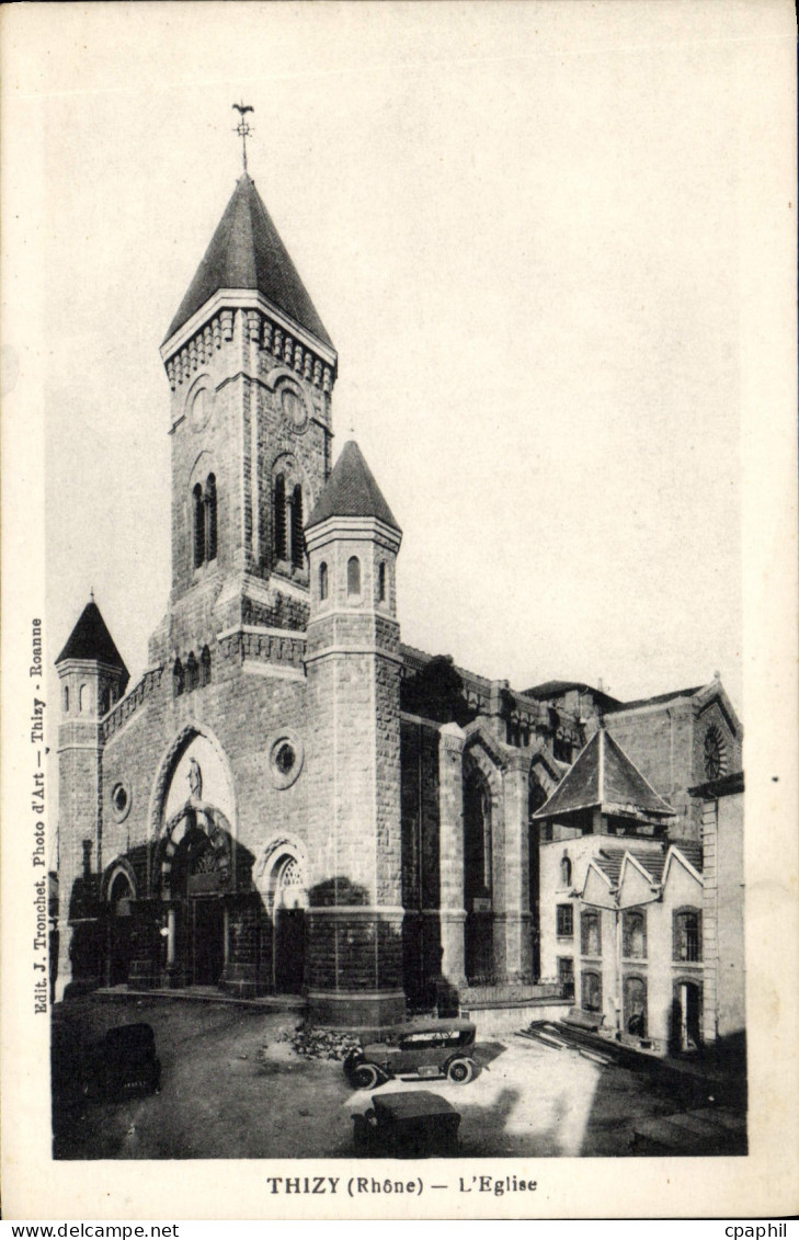 CPA Thizy (Rhone) l'Eglise