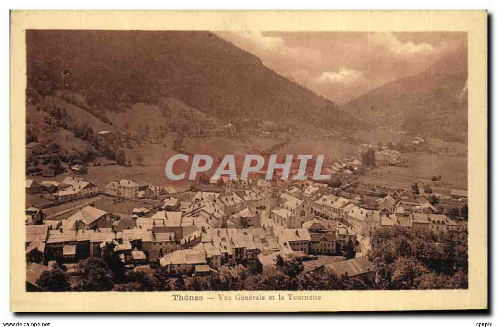 CPA Thones Vue Generale et la Tournette