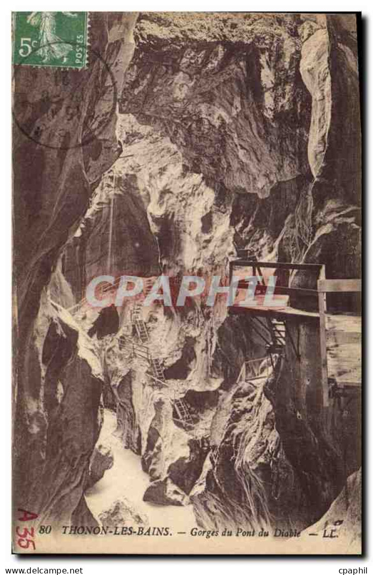 CPA Thonon les Bains Gorges du Pont du Diable
