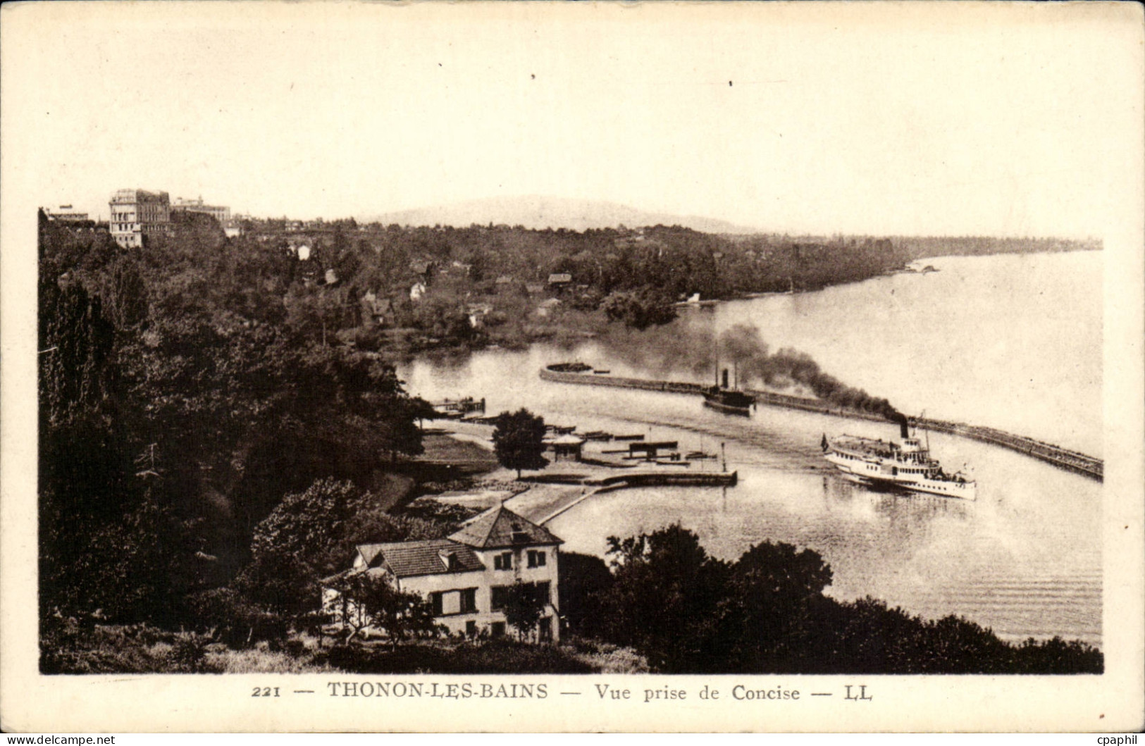 CPA Thonon les Bains Vue prise de Concise
