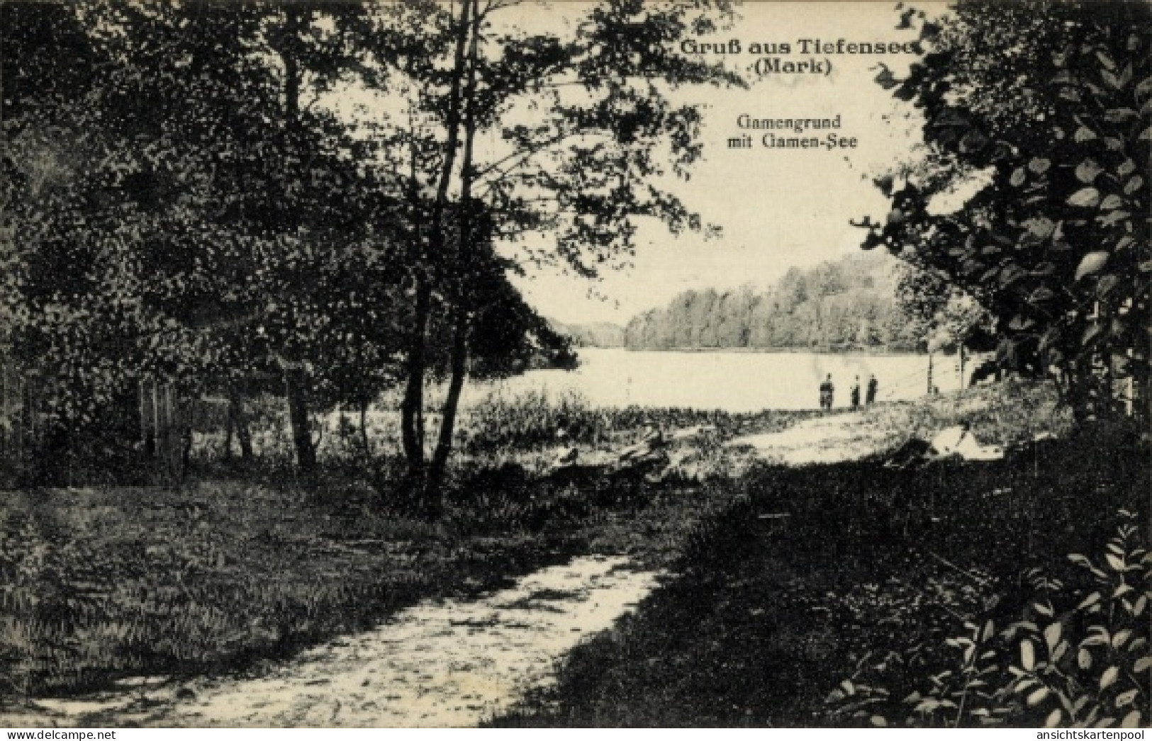 CPA Tiefensee Werneuchen in der Mark, Gamengrund, Gamensee, Hotel Spitzkrug, Albert Moschner