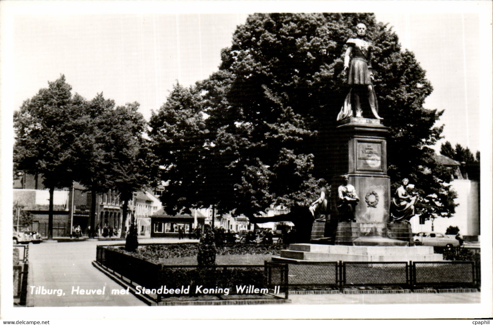 CPA Tilburg Heuvel mit Standbeeld Koning Willem II