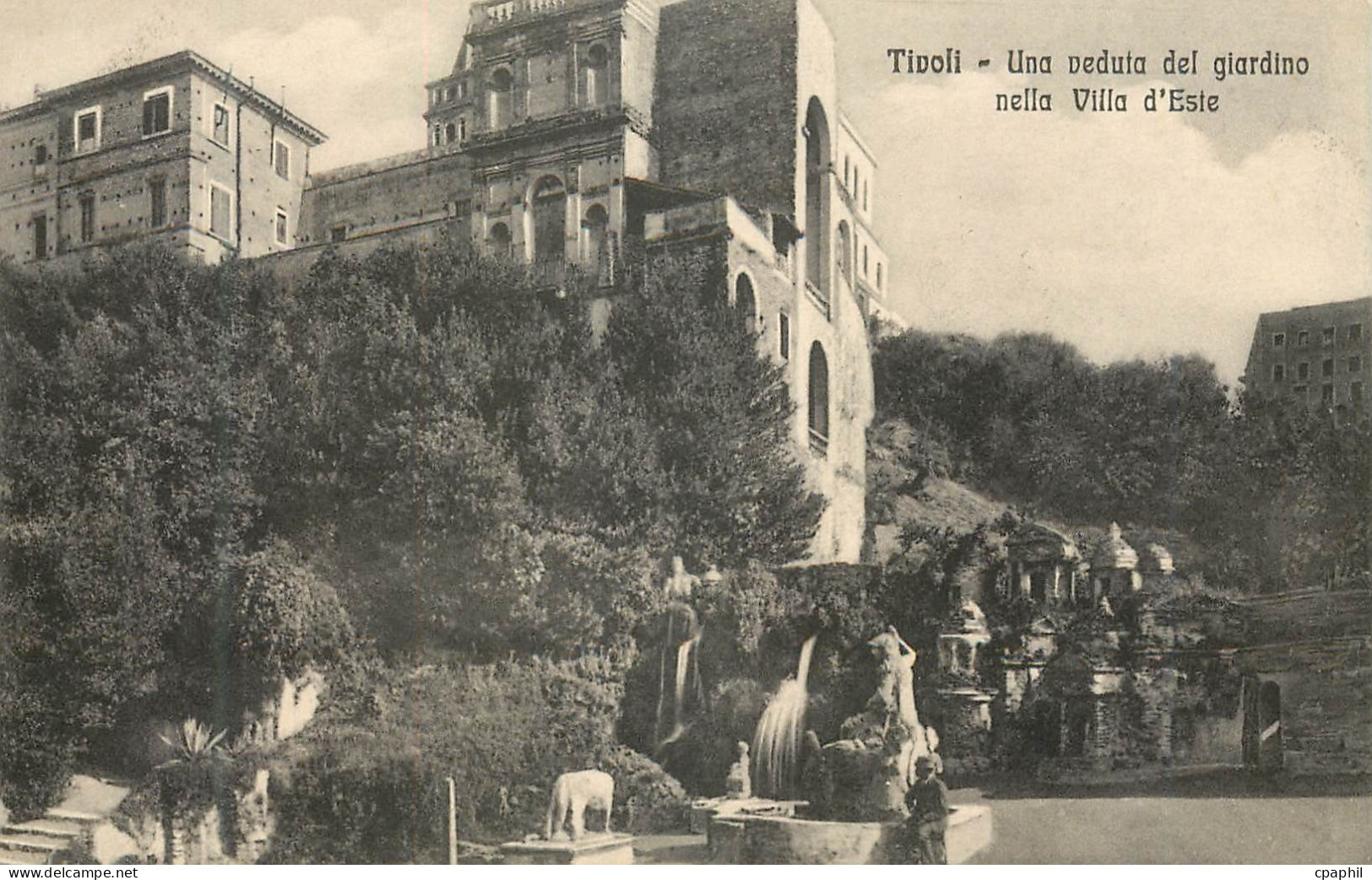 CPA Tivoli Une Veduta del giardino