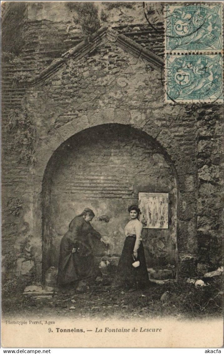 CPA Tonneins La Fontaine de Lescure FRANCE (1171923)