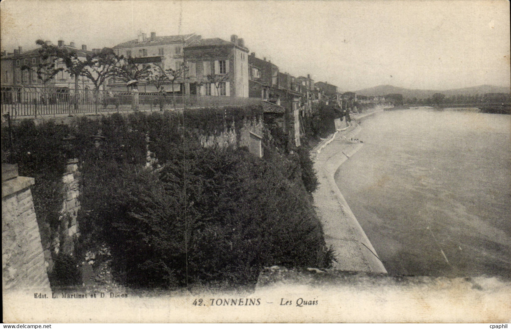 CPA Tonneins Les quais