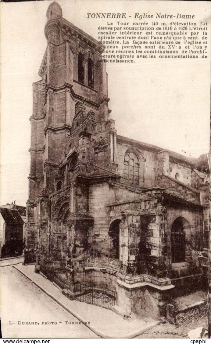 CPA Tonnerre Eglise Notre Dame