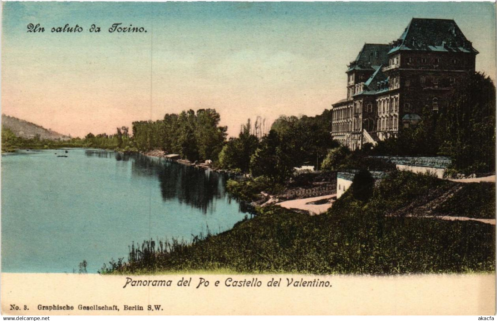 CPA TORINO Panorama del Po e Castello del Valentino ITALY (540437)