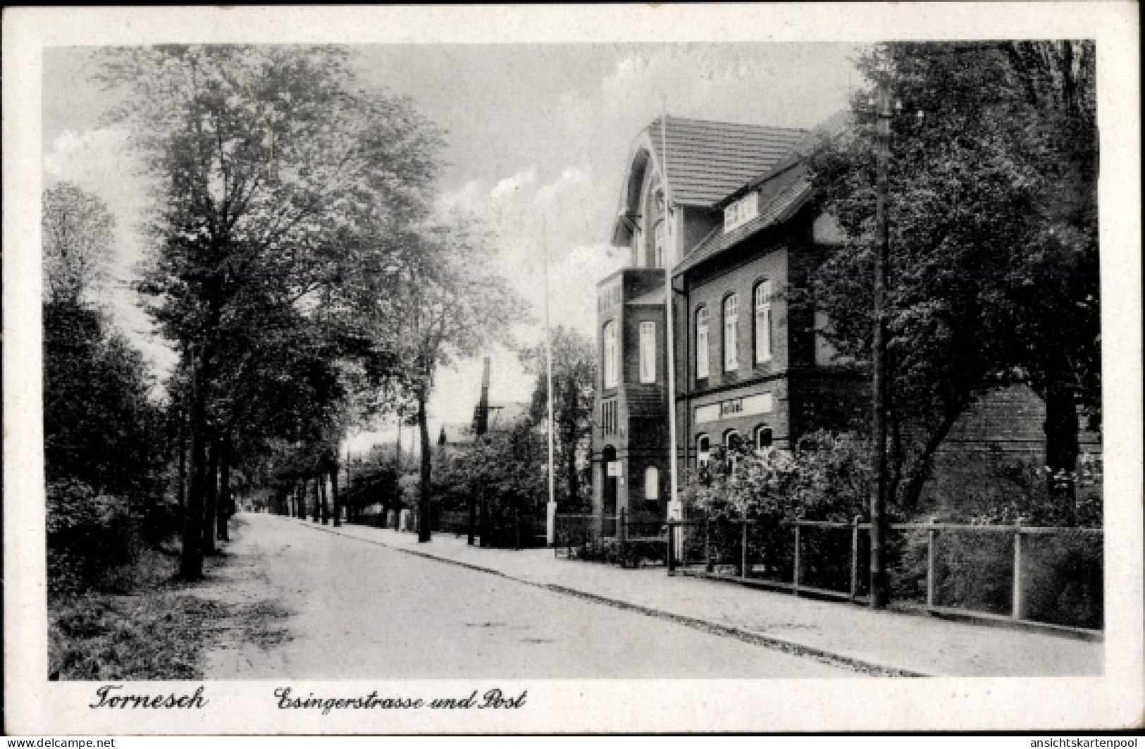 CPA Tornesch in Holstein, Esingerstraße und Post