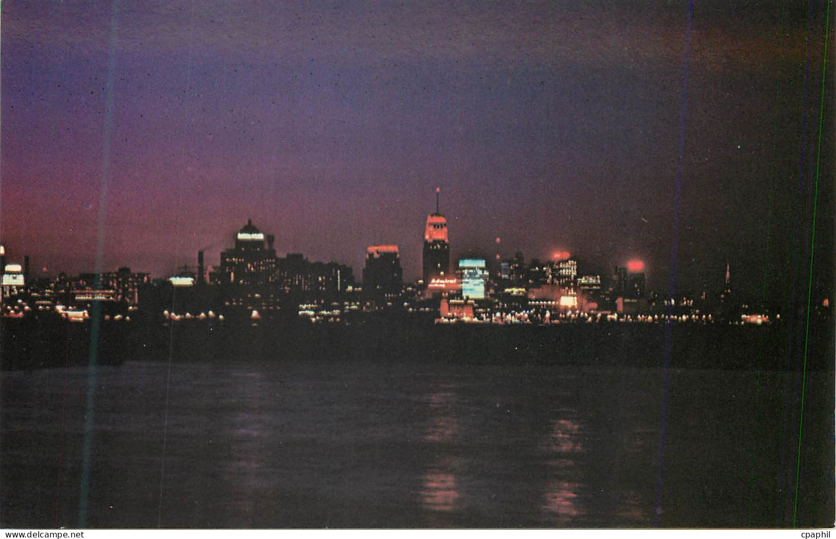 CPA Toronto ontario canada an impressive view of the skyline of toronto at night as seen from the toronto islands