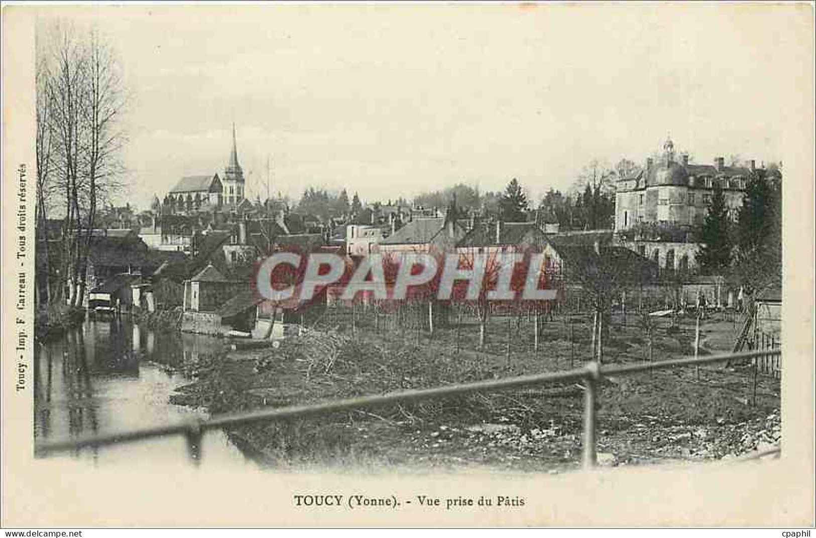 CPA Toucy Yonne Vue prise du Patis