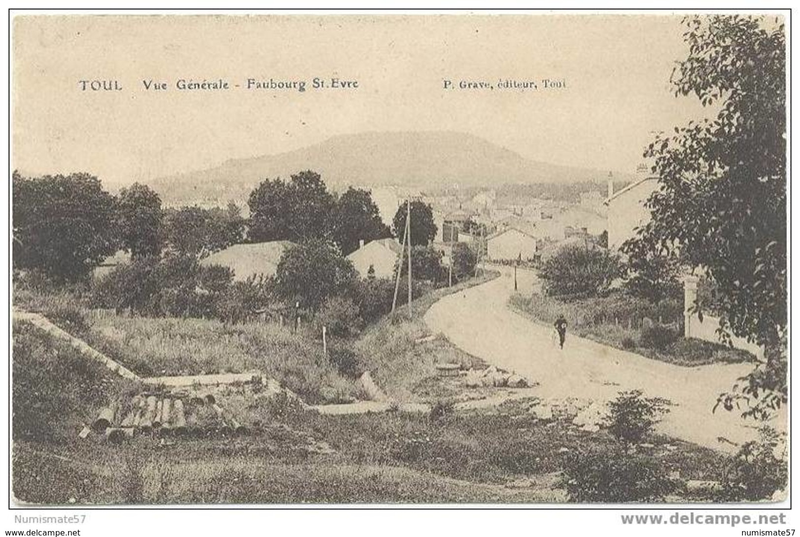 CPA TOUL - Vue Générale - Faubourg St. Evre - P. Grave , édit. , Toul