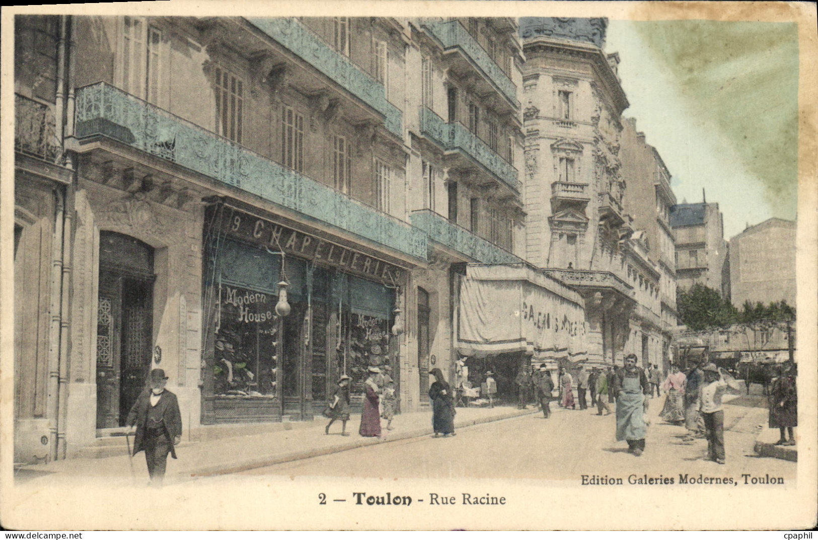 CPA Toulon Rue Racine Chapellerie