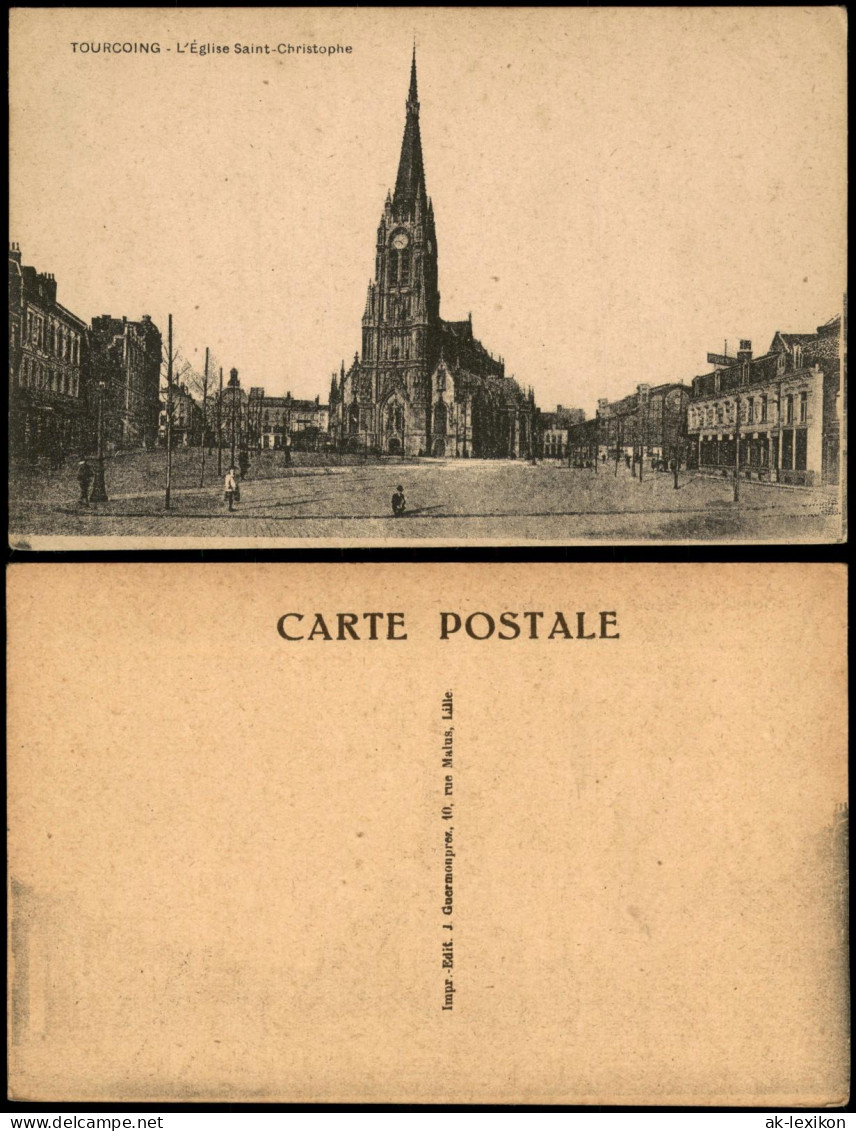 CPA Tourcoing Église Saint-Christophe 1910
