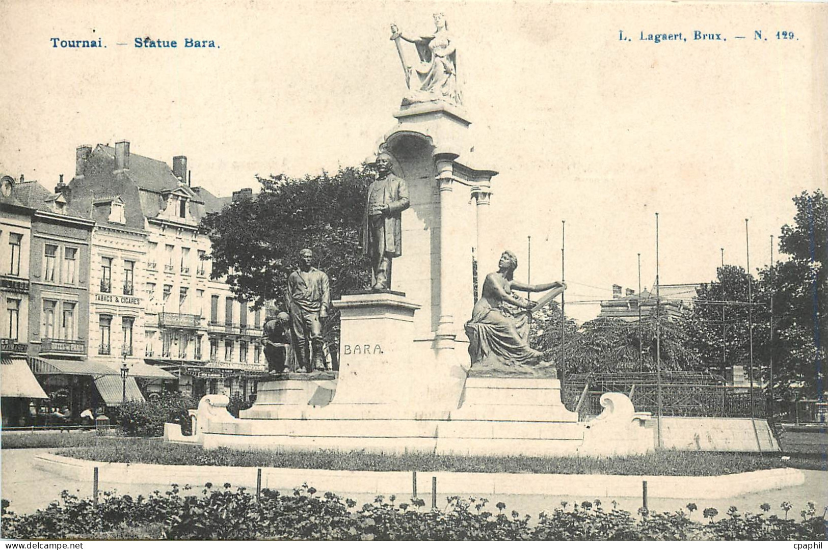 CPA Tournai Statue Bara