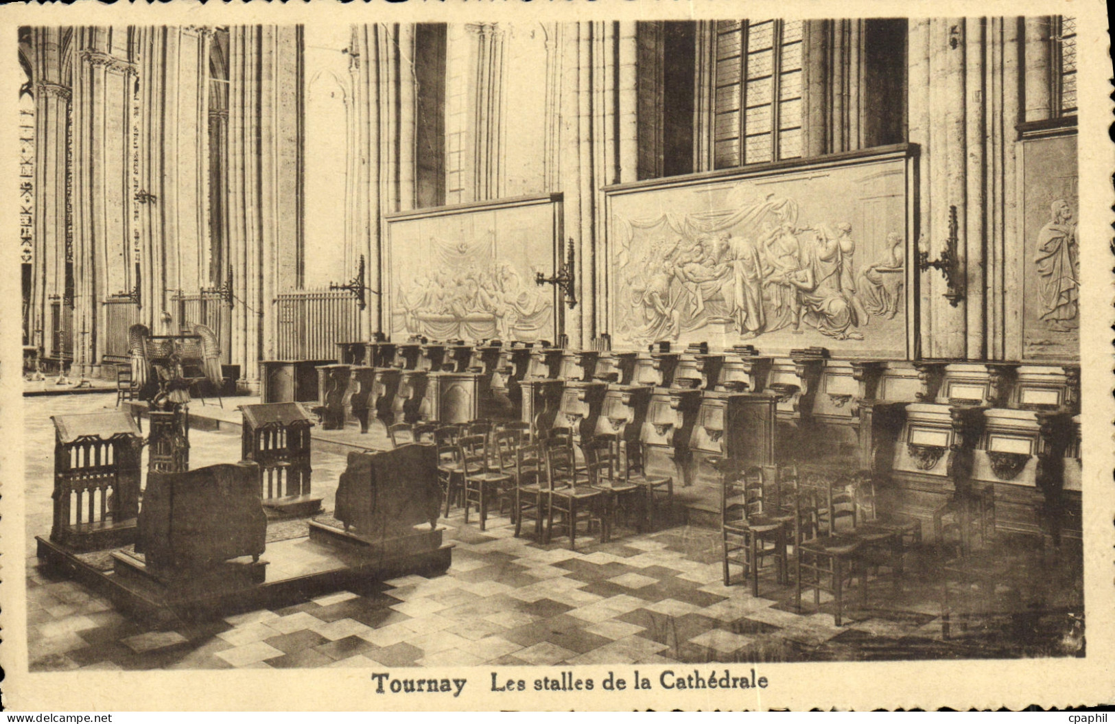 CPA Tournay Les stalles de la Cathedrale