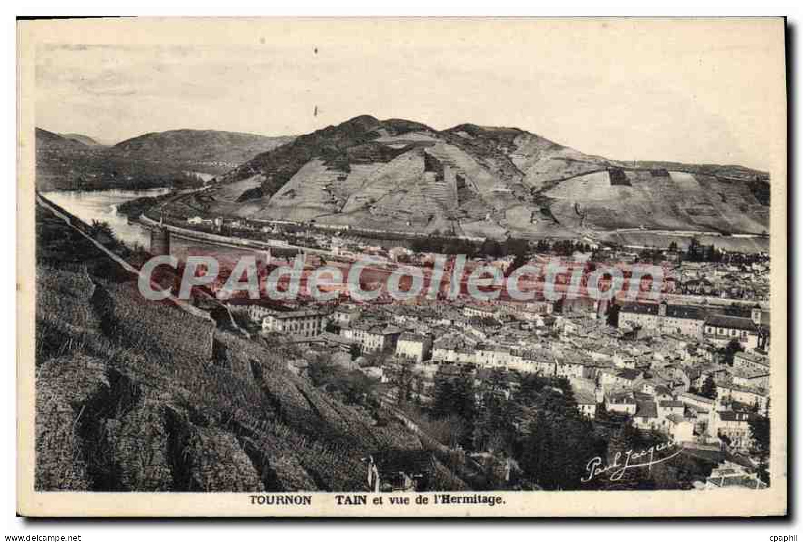 CPA Tournon Tain et vue de l'Hermitage