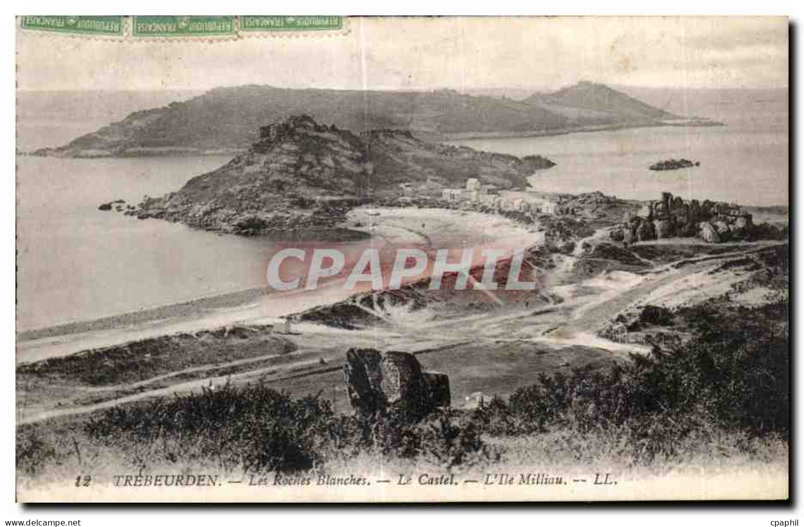 CPA Trebeurden Les Roches Blanches Le Castel L lle Millian