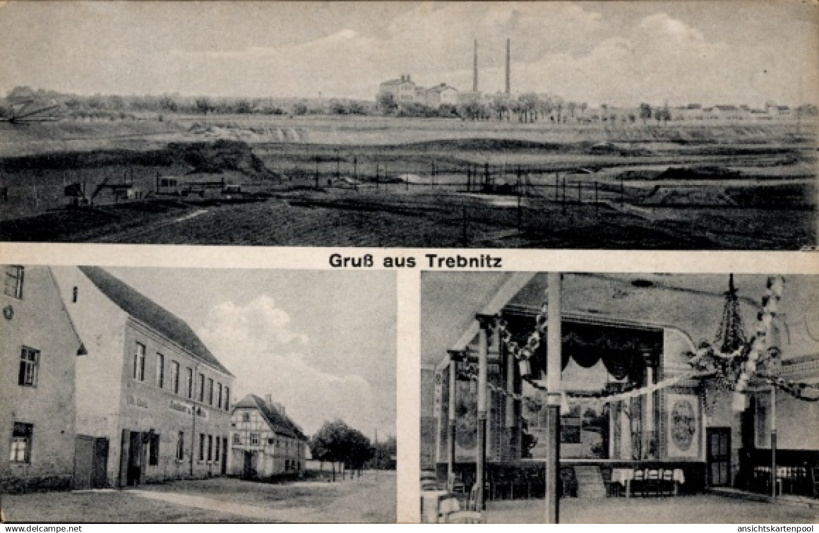 CPA Trebnitz Teuchern im Burgenlandkreis, Gesamtansicht, Gebäude