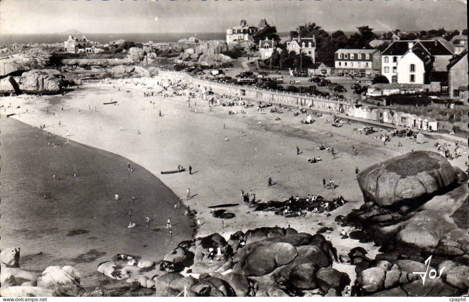 CPA TREGASTEL plage de Coz-Pors