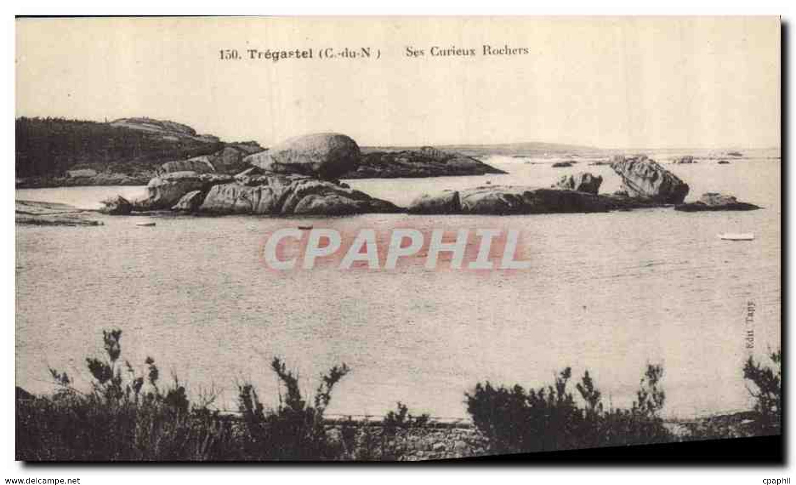 CPA Tregastel Ses Curieux Rochers