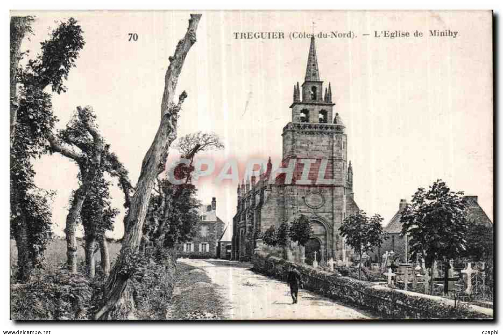 CPA Treguier L Eglise de Minihy