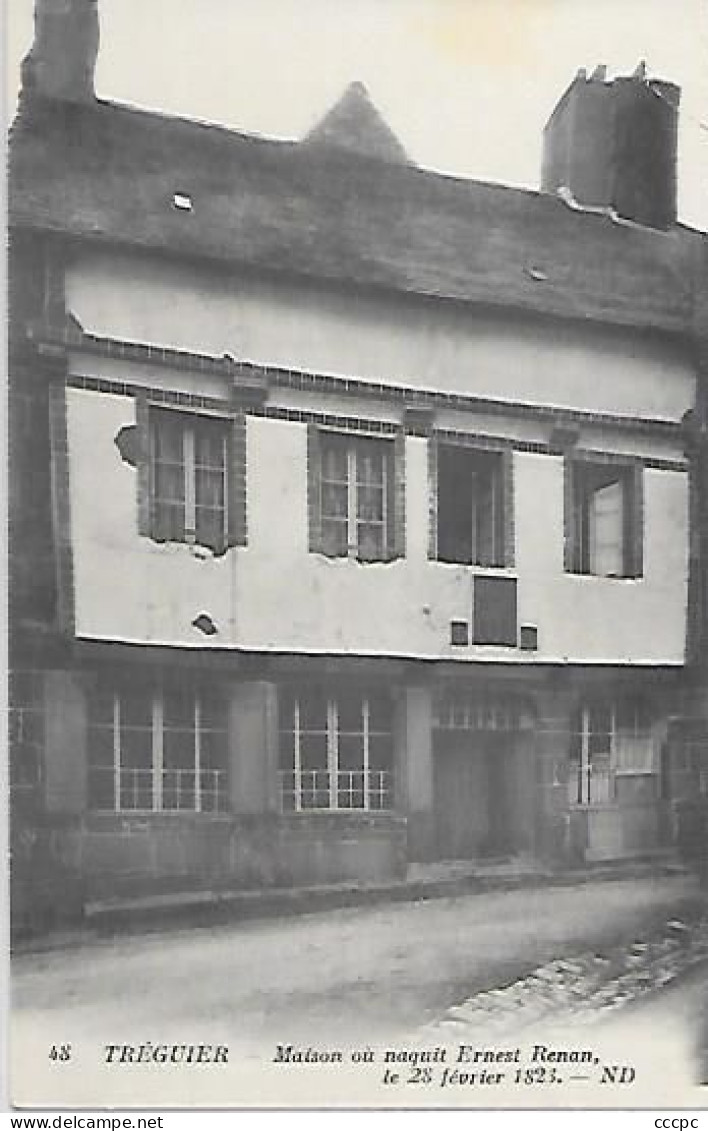 CPA Tréguier Maison où naquit Ernest Renan