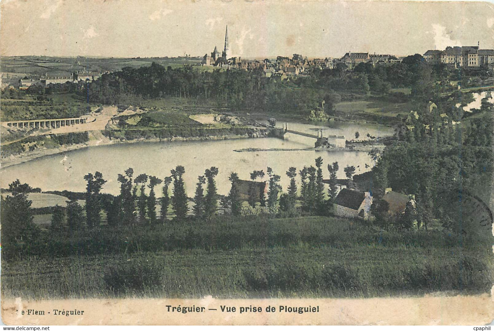 CPA Treguier Vue prise de Plouguiel
