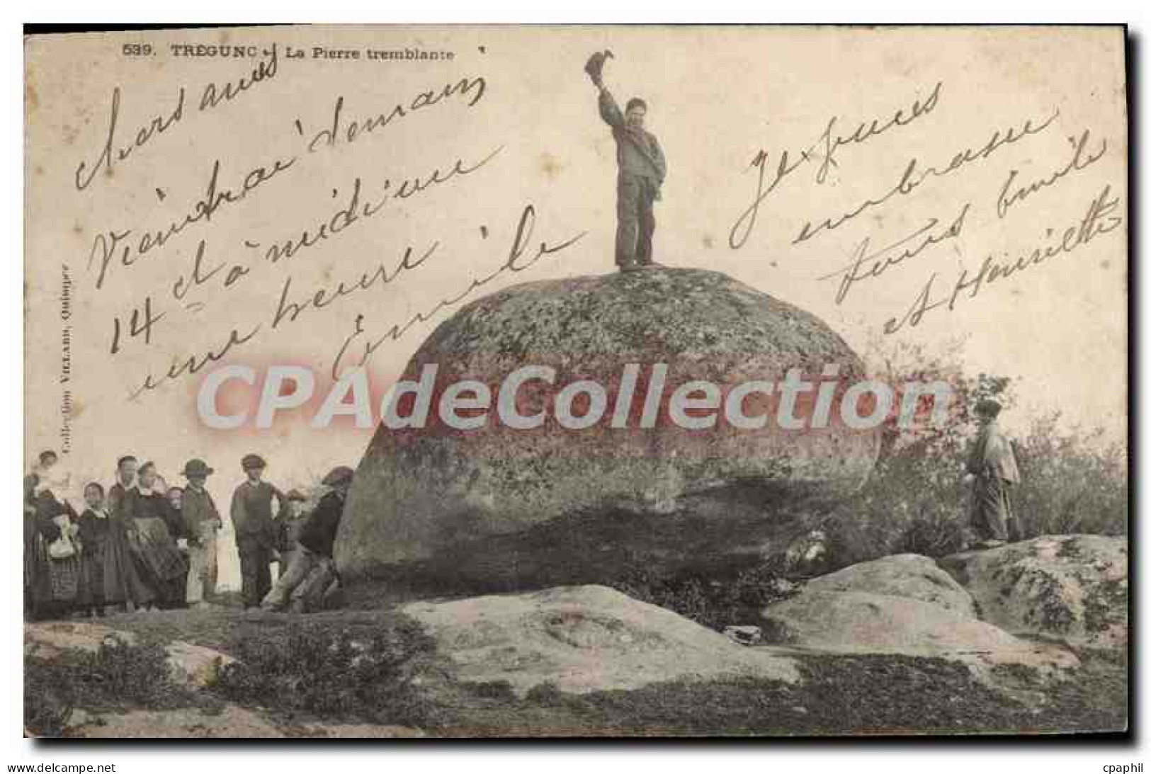 CPA Tregunc la Pierre Tremblante