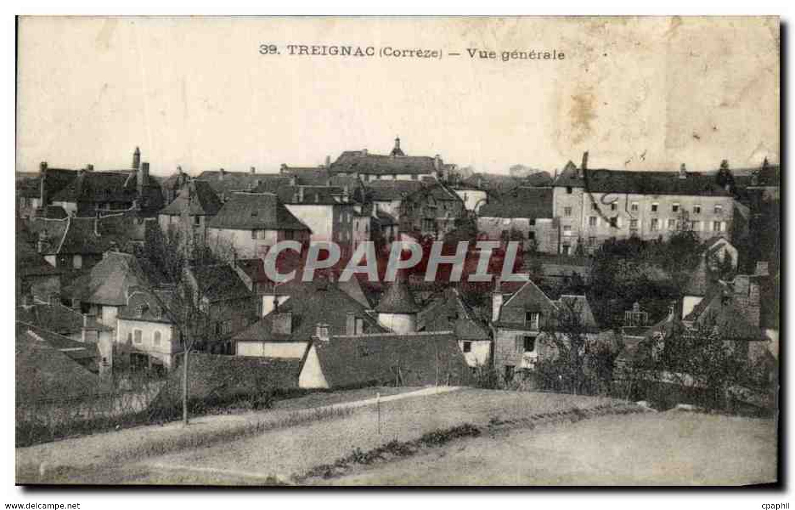 CPA Treignac Vue generale