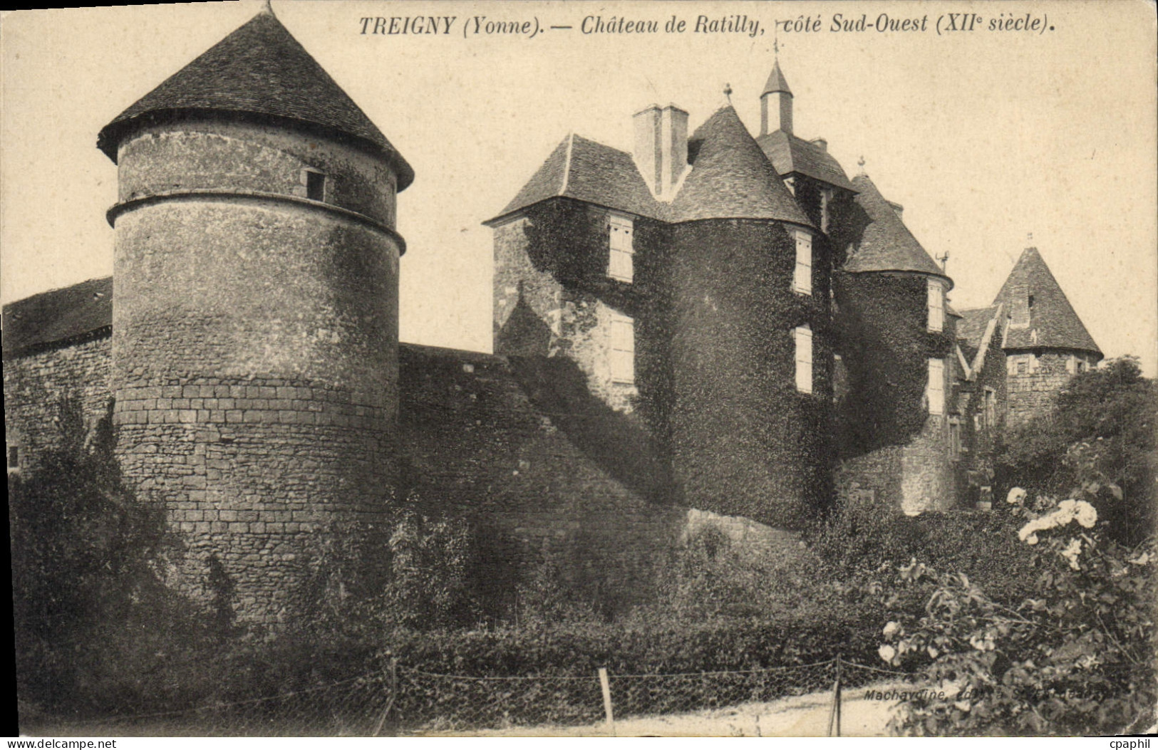 CPA Treigny Yonne Chateau de Ratilly cote Sud Ouest XII siecle