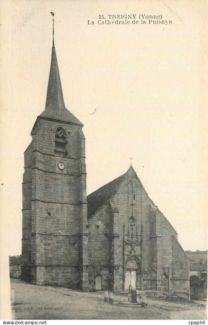 CPA Treigny Yonne La Cathedrale de la Puisaye