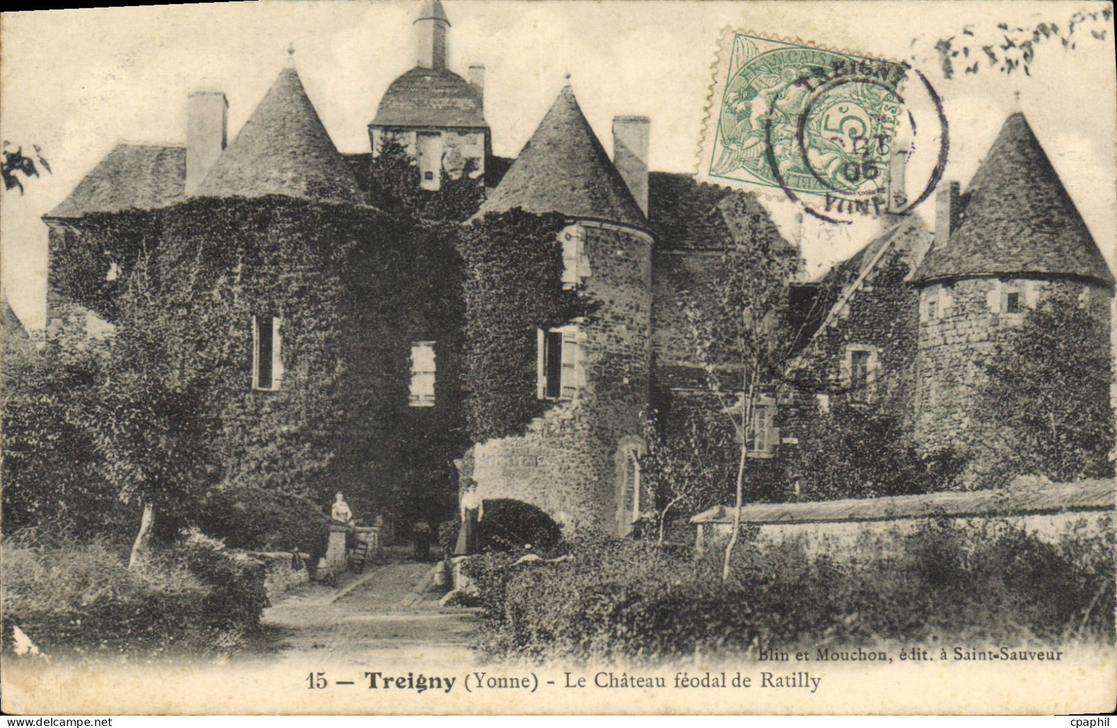 CPA Treigny Yonne Le Chateau feodal de Ratilly