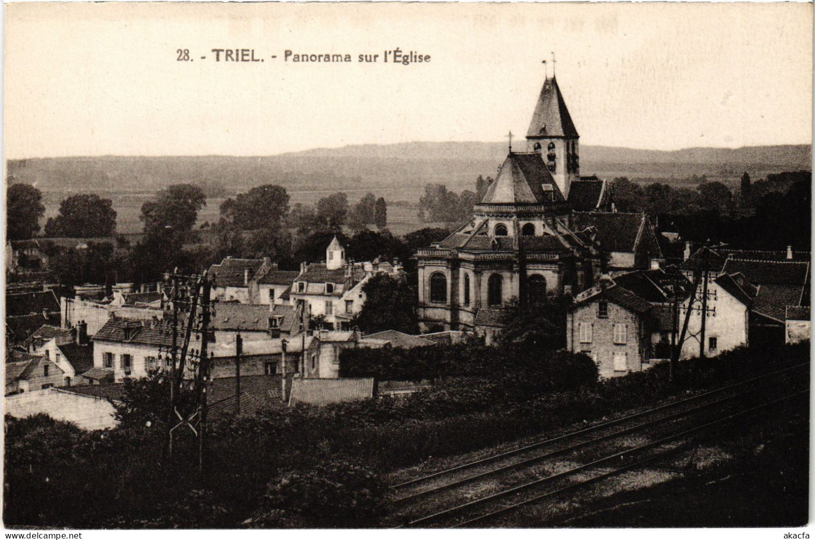 CPA TRIEL-sur-SEINE Panorama sur l'Eglise (1386096)