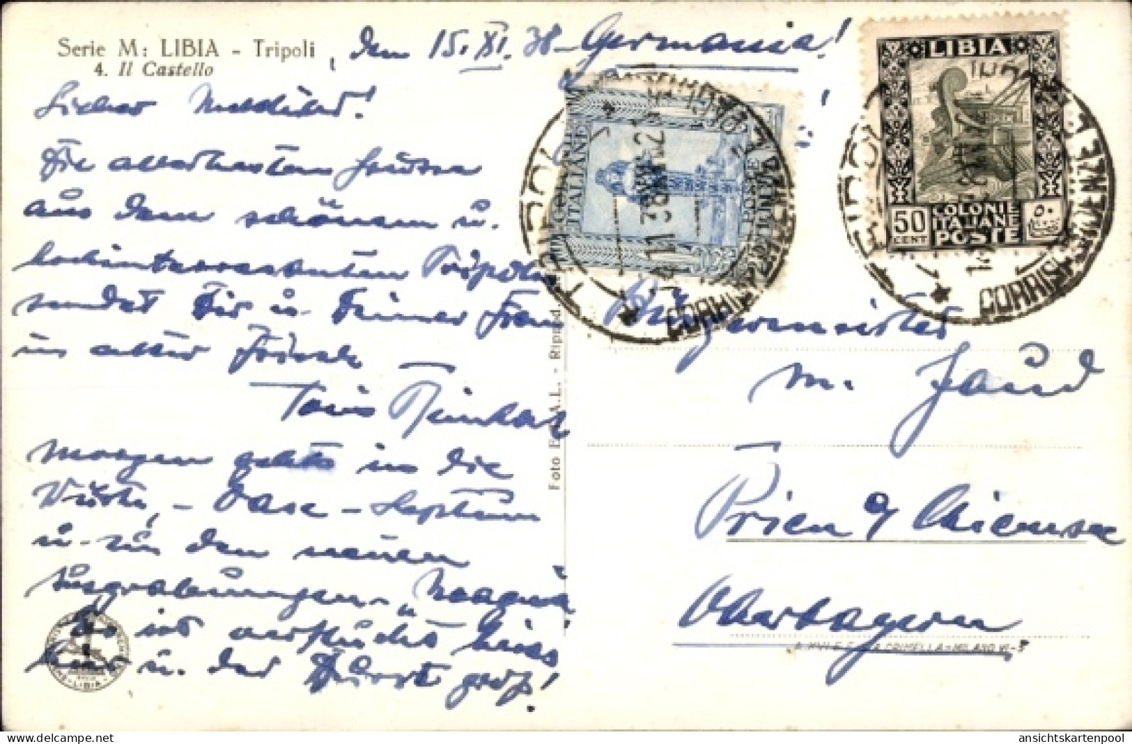 CPA Tripolis Tripoli Libyen, Castello