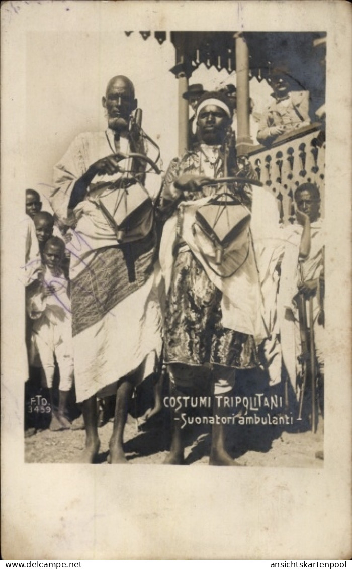 CPA Tripolis Tripoli Libyen, Menschen in Volkstracht