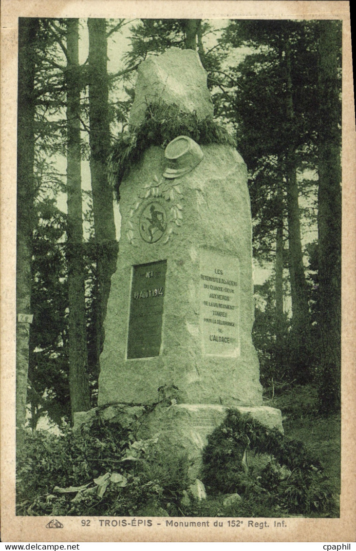 CPA Trois Epis Monument du 152ème régiment d'infanterie