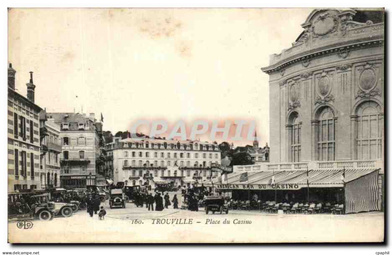 CPA Trouville Place du Casino American Bar du casino