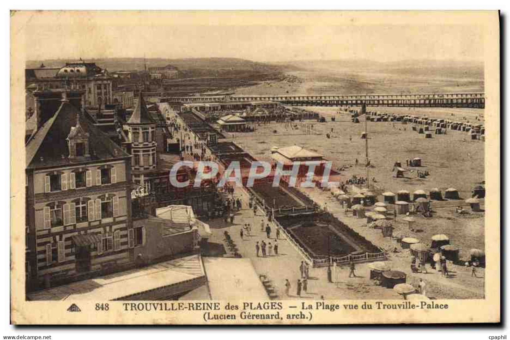 CPA Trouville Reine Des Plages La Plage Vue du Trouville Palace