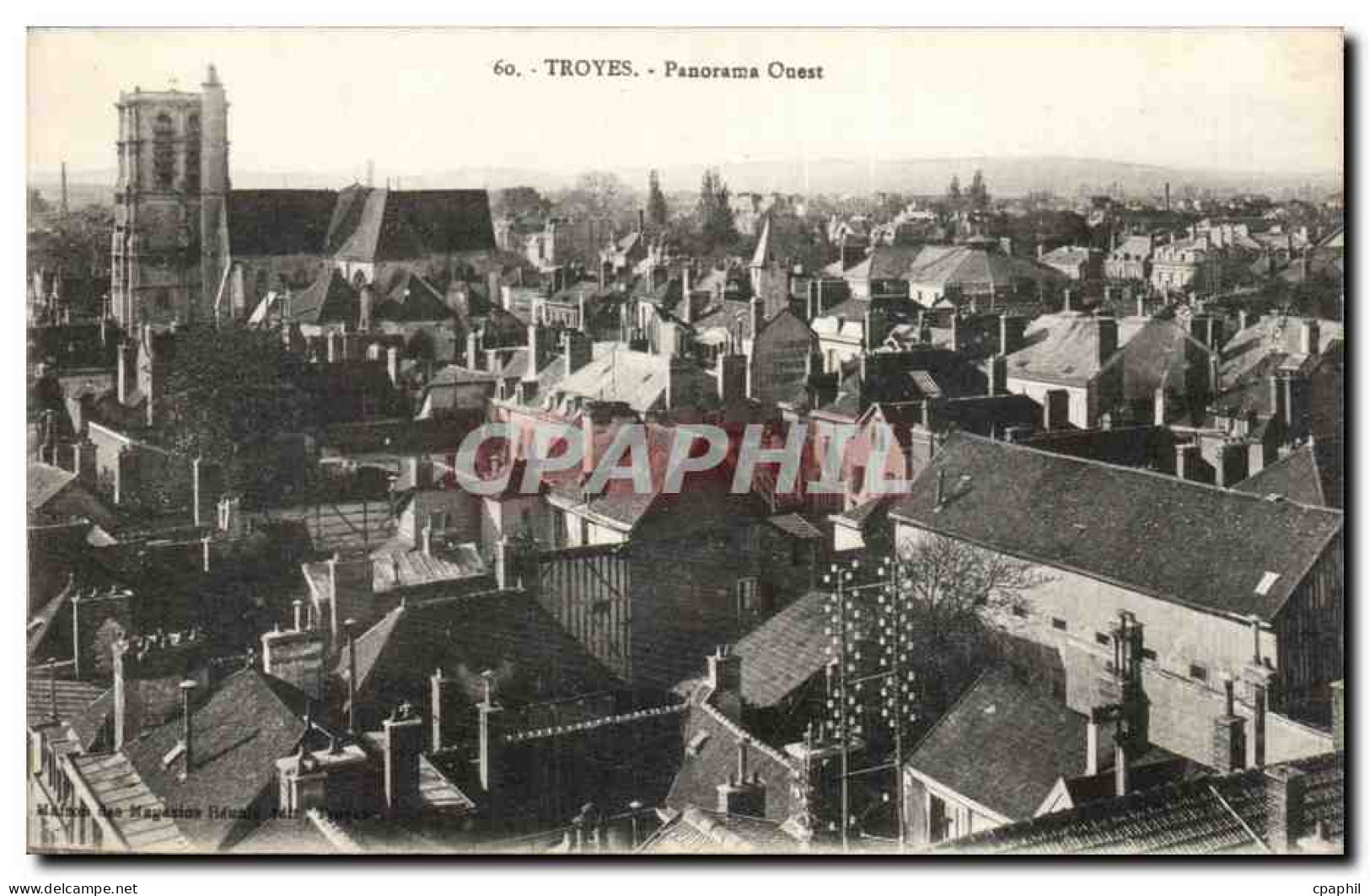 CPA Troyes Panorama Ouest