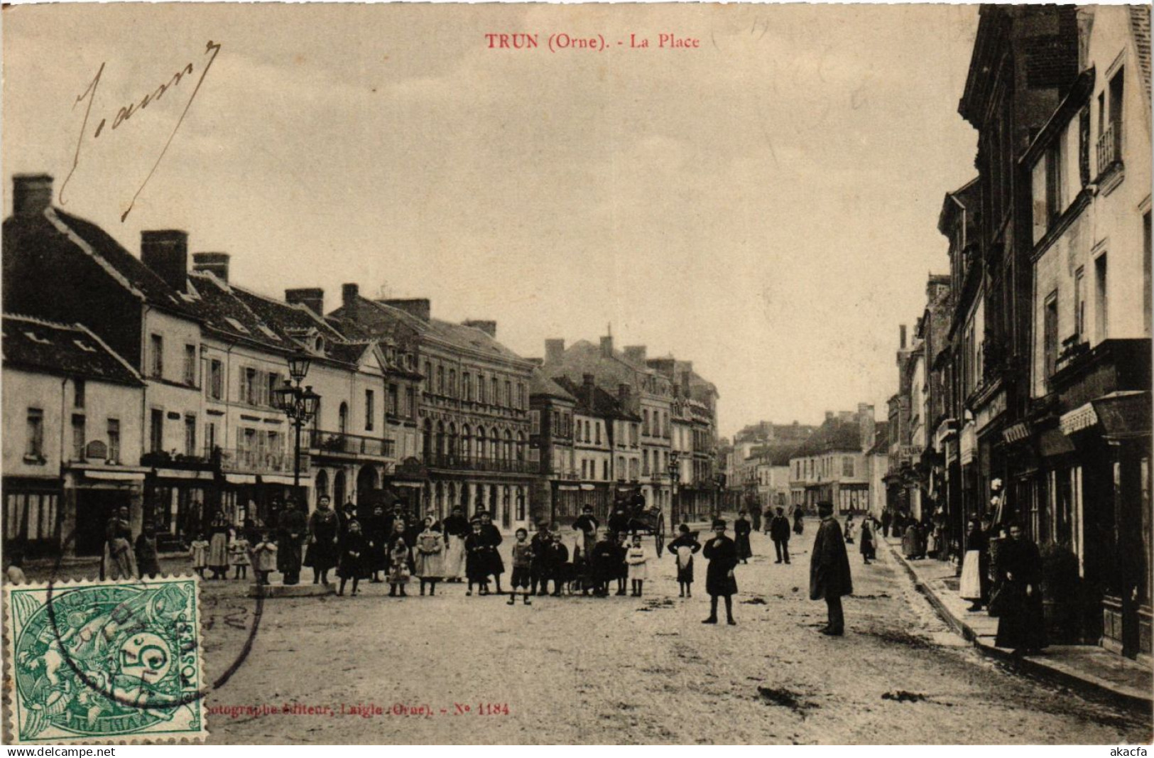 CPA Trun - La Place (259191)