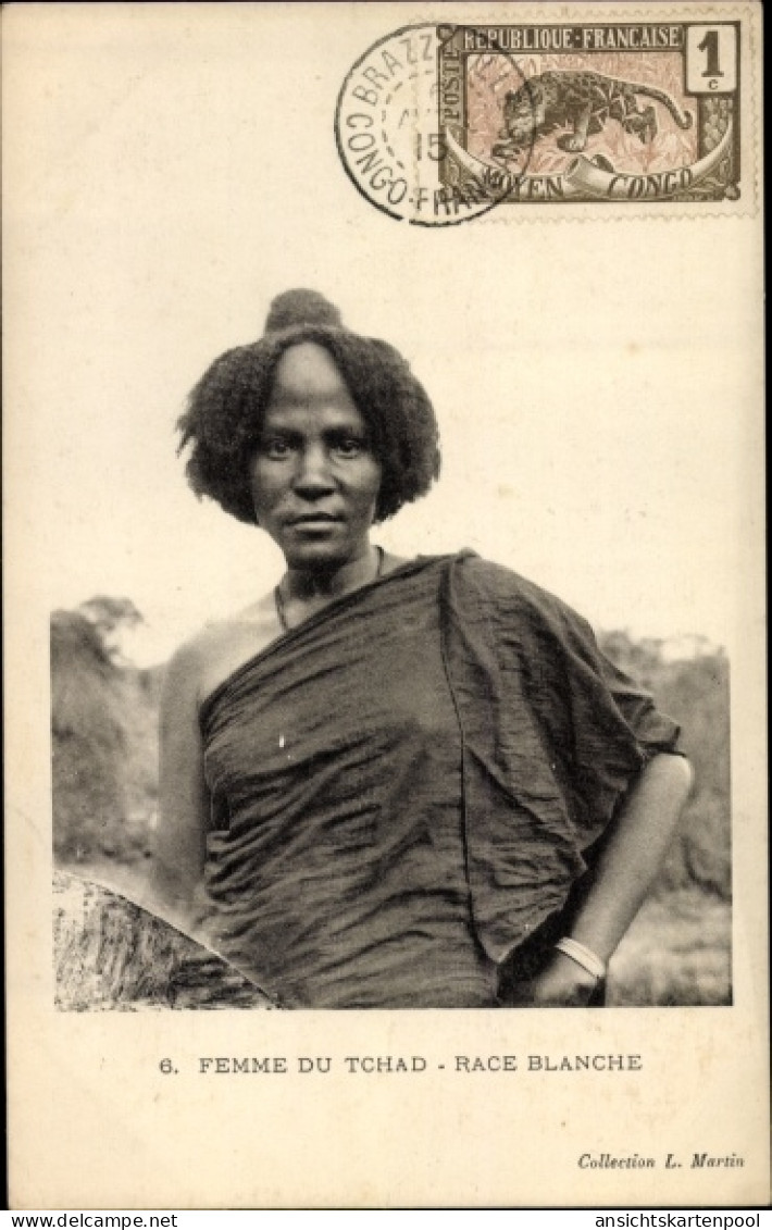 CPA Tschad, Femme du Tchad, Race Blanche